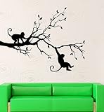 Crystal Emotion Wall Sticker Vinyl Decal Monkey Tree Animal Jungle Woodland Kids Child Best Decorati