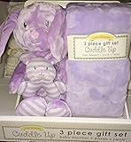 Little Miracles Cuddle Up Gift Set: Baby Blanket + Plush + Rattle (Lilac) by Little Miracles