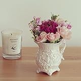 Sophia ホワイト ピッチャースタイルのフェミニンベース ・陶器 花瓶