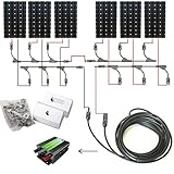 ECO-WORTHY 1000W単結晶ソーラーパネル 45A12V/24 チャージーコントローラー付属