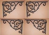 Cast Iron Victorian Corbels、vintage-look素朴なブラウン、10 1 / 8インチ、4のセット