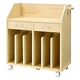 ランドセルラック ロータイプ こども用 収納ラック リビング学習 キャスター 収納棚 〔幅60cm〕 ナチュラル