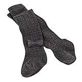 タイツ キッズ ニット レギンス コットン 選べる 0-8歳 5色 足付き 子供タイツ 柔らかい 可愛い hibote ダークグレー 0-6ヶ月