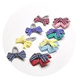 ベビー 子供用 前髪クリップ シンプルリボン ヘアピン 2枚組 色もランダム 人気な髪飾り
