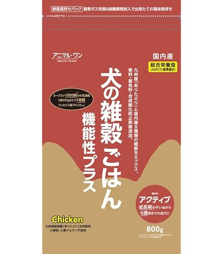 Amazon.co.jp: アニマル・ワン アニマルワン 犬の雑穀ごはん 機能性