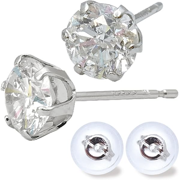 Amazon | 【鑑定書付き】 天然 ダイヤ ピアス 計1.0ct プラチナ