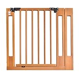 タンスのゲン 木製ベビーゲート 拡張フレーム オートクローズ機能 付き 設置幅74～94cm ライトブラウン 30500005 LB