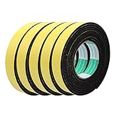 uxcell スポンジテープ クッションテープ シングルサイド 耐衝撃性 3M 25mm x 4mm 5枚入り