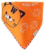 C-Princess 新生児 よだれかけ ベビー 赤ちゃん ビブ スタイ お食事エプロン 三角巾 綿製 バンダナ型　柔らかい かわいい 出産祝い 保育園用 家用 オレンジ