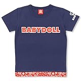 ベビードール バンダナ切替Tシャツ 子供服 140cm ネイビー