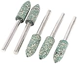 Uxcell a13112900ux0057 Abrasive Bit Polishing Tool Cone Shape Point Grinding Head, 6mm, 5-Piece [並行輸
