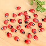 Kangnice 10pcs DIY Beetleてんとう虫のフェアリーガーデンオーナメントミニチュアドールハウス装飾