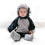 shubuyベビーハロウィンゴリラジャンプスーツコスチュームフード付きボディスーツFootiesロンパース3個入り/設定Onesie Outfit 100CM グレー