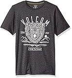 Volcom Boys' Big Boys' Grills Short Sleeve Tee Youth Heather Black S [並行輸入品]