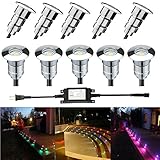 ステップライト FVTLED デッキライト ガーデンライト DC12V 0.6W IP67 アルミニウム製 省エネ 超寿命 玄関 廊下 デコレーション CE RoHS認証 10個セット (多色)