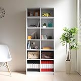 【限定】本棚 収納棚 書棚 本収納 壁面収納 幅75cm ディスプレイラック 木製シェルフ 多目的収納ラック マルチラック ホワイト CPB011WH