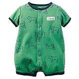 Carters Baby Boys Snap-Up Printed Cotton Romper Green Dogs 3M [並行輸入品]