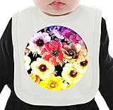 Colourful Flowers ネクタイを有する有機ビブ Medium