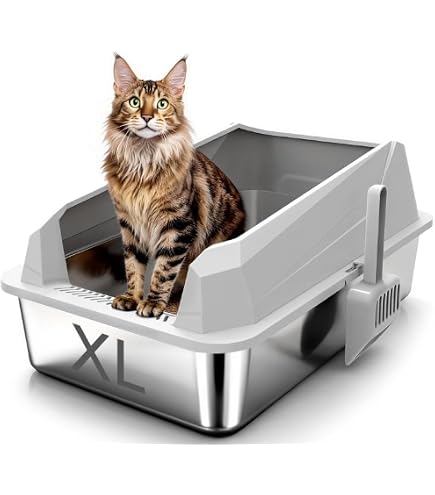 Amazon.co.jp: Suzzipaws ステンレススチール製猫用トイレボックス