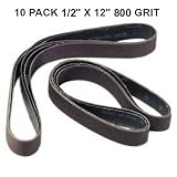 1/2"x12" 800 Grit 10 Pk Silicon Carbide Sanding Belts Fits Original Work Sharp [並行輸入品]