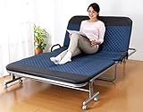 収納式14段階リクライニングベッド　シングル