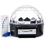 Stage Lighting Lamps, Blusmart Bluetooth Crystal Magic Ball RGB Disco Party Lights, SD and USB Ports