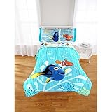 Disney Pixar Finding Dory Comforter Twin/Full Size Blue [並行輸入品]