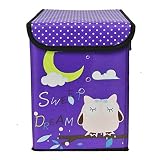 Wrapables ®子供のフクロウ折りたたみ式ストレージビンfor Clothes and Toys パープル A67302c