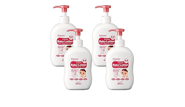 Amazon セット品 ミルふわ ベビーミルキーローション ポンプタイプ 300ml 4個 和光堂 ベビーローション