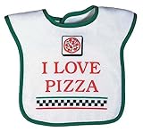 Raindrops I Love Pizza Screen Printed Bib, Green by Raindrops [並行輸入品]