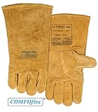 ( 12ペア) Weldas COMFOflexエアクッション – Splitレザープレミアム溶接手袋 – コットン/ Foam Lined – 14インチ – ( 12ペア) L 10-2000L_