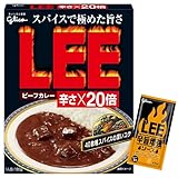 【辛旨増強ソース付き】江崎グリコ ビーフカレーLEE辛さ×20倍 180g ×10個