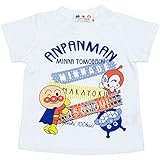 【本体綿100％】2017年 夏物 アンパンマン 天竺 なかよしプリント Ｔシャツ Anpanman オフホワイト◇90cm