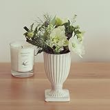 feminine-classic クラシカルフェミニンなアレンジベース・陶器 花瓶 ホワイト