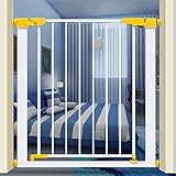 余分なワイドベビーゲートペットドア付きバニスターの階段をバニスターウォールプロテクター75-174CMワイドホワイトメタル (サイズ さいず : 130-139cm)