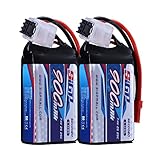 SIGP 7.4V 2Sリポバッテリー900mAh 25Cソフトパック（RC飛行機用JSTプラグ付き）クワッドコプターヘリコプタードローンFPVレーシングホビー2パック