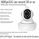 ホームセキュリティIPカメラ IPhone/Android 対応、720P HD高画質 監視・防犯カメラ 遠隔操作 動体検知 アラーム機能