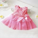 M.Z.L　子供ドレス　 ピアノ発表会ドレス 女の子ドレス キッズドレス 結婚式　演奏会 卒園式　 リボン飾り　可愛いベビー用ヘアバンド　ヘアアクセサリー　付きます (65cm, バラ色)