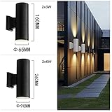 RaiFu ブラケットライト 屋外 防水 ダブルヘッド ウォールライト ナイトランプ 装飾 LEDライト 壁取り付け用ライト ベッドサイドランプ 廊下 階段などの照明 ブラックシェルホワイト光