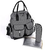 (キュート ウィンク) Cute Wink 軽量 大容量 4Way マザーズバッグ ＆ リュック ドット柄 ブラック