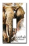 アートプレートブランドスイッチ/壁プレート – Wild Life Elephant マルチカラー 8504-S