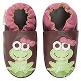 モモ ベビー 乳児/幼児用プリティー フロッグ デザイン ソフト ソール レザー シューズ ネイビー 0-6ヶ月/米国乳児用サイズ1-2.5 M (インポート)