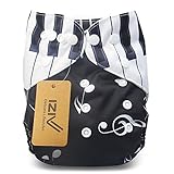 iZiv新生児1厚いおむつ付きオーガニック幼児防水/調整/再利用可能/洗えるポケット布おむつのフィット赤ちゃん0.5-3歳（キーボード）