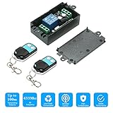 OWSOO 433Mhz 1CH 10A無線RFりモーコンスイッチ2個+1PCS 2キーRFトランスミッタ 1527チップ スマートホームオートメーション