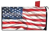 American Flag揺れるPatriotic磁気メールボックスカバー標準Briarwood Lane