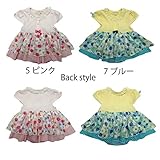 【SiShuNon/シシュノン】透ケドットスカートロンパース 透け ドット 水玉 スカート ロンパース 80 5 ピンク