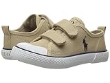 (ポロラルフローレン) Polo Ralph Lauren キッズカジュアルシューズ・・スニーカー・靴 Camden EZ (Toddler) Khaki Canvas/Navy Pony Playe