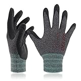 DEX FIT Nitrile Work Gloves FN330、素手のような着用感、高い柔軟性、3D編みナイロンスパンデックス作業手袋、パワーグリップ、強い耐久性と通気性、ニトリルフォームコーティ