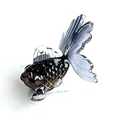 Craft Tamago 【1個】金魚 チャーム 立体 29*29mm 金魚【黒】