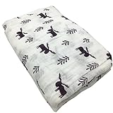 Ultra Soft Muslin Swaddle BlanketsプレミアムReceiving Blanket for Boys & Girls 47 " x 47 "